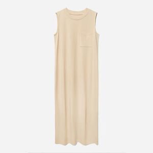 Everlane Dress Midi Dress Sleeveless Cream Size XS Minimal Classic Capsule